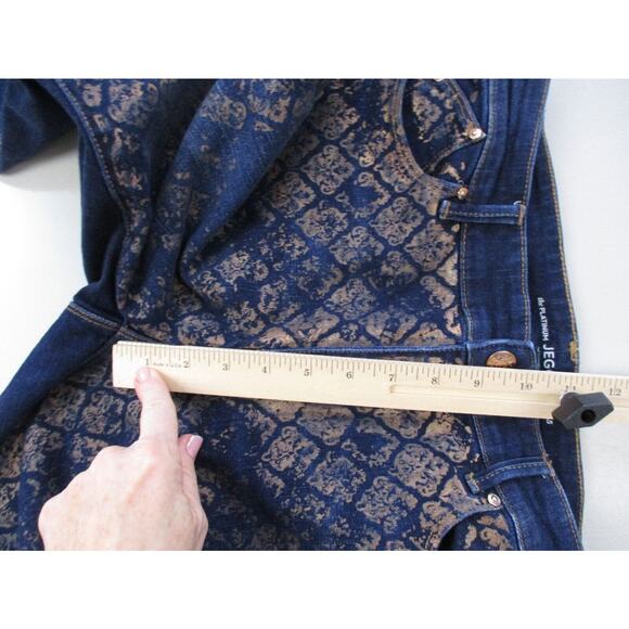 Chicos The Platinum Jegging Jeans Size 0.5 Small 6 Gold Coated Dark Wash 32x27 - Picture 7 of 14